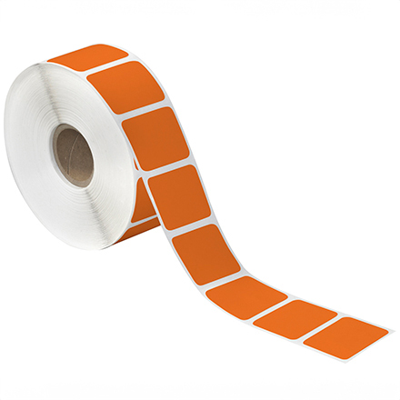 1 <span class='fraction'>1/2</span> x 3/4" Orange Desktop Direct Thermal Label