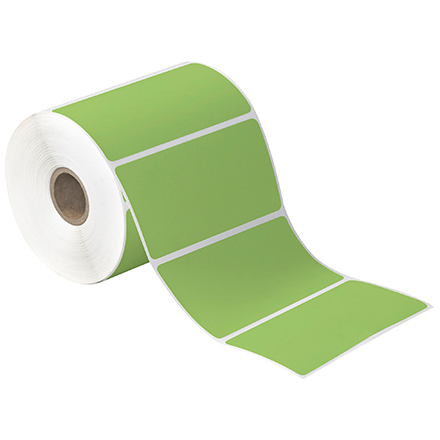 4 x 2" Green Desktop Direct Thermal Label